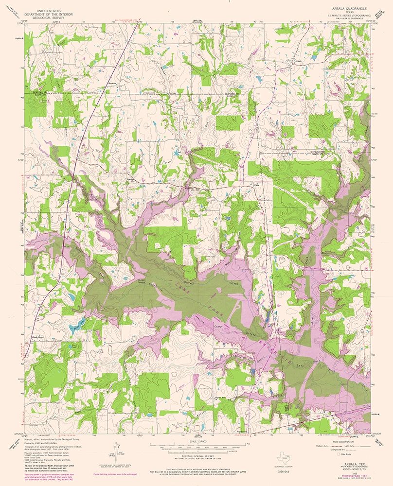 Arbala Texas Quad - USGS 1958 art print by USGS for $57.95 CAD