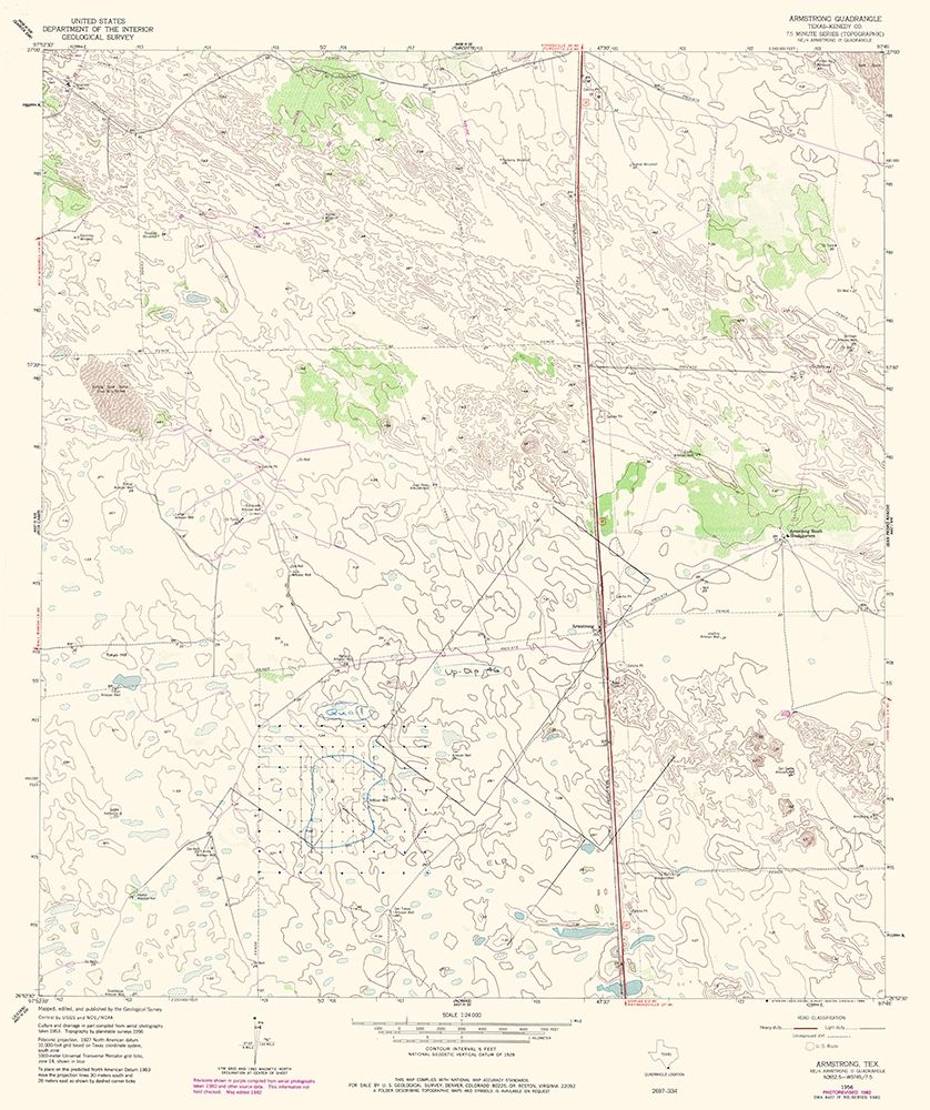 Armstrong Texas Quad - USGS 1956 art print by USGS for $57.95 CAD