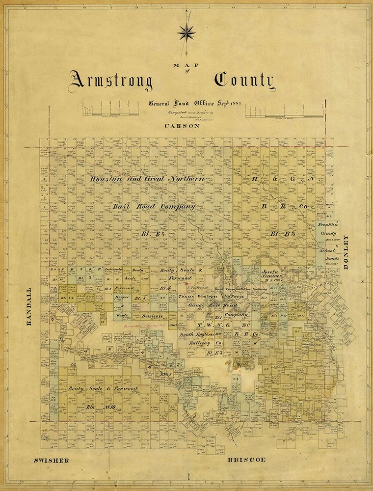 Armstrong County Texas - 1881 art print by Unknown for $57.95 CAD