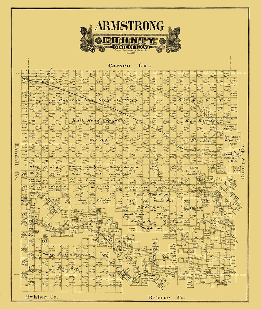 Armstrong County Texas - 1888 art print by Unknown for $57.95 CAD