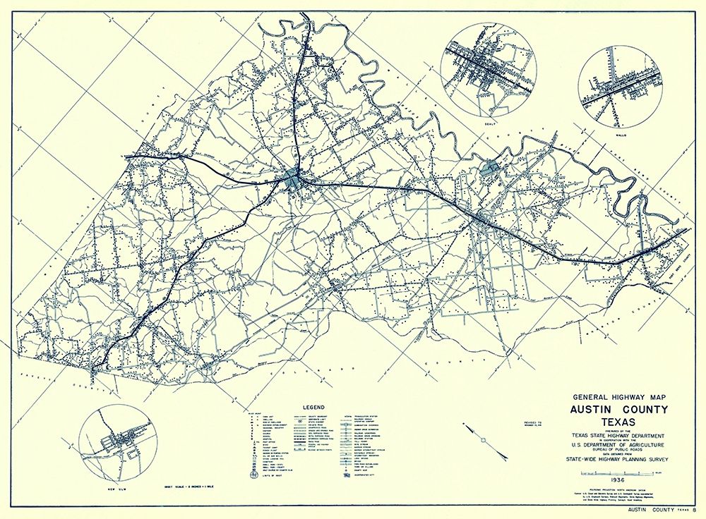 Austin Texas Highway - Highway Dept 1936 art print by Highway Dept for $57.95 CAD