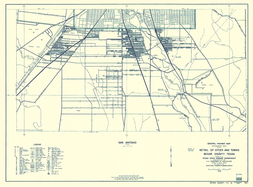 Bexar Texas Highway - Highway Dept 1936 art print by Highway Dept for $57.95 CAD