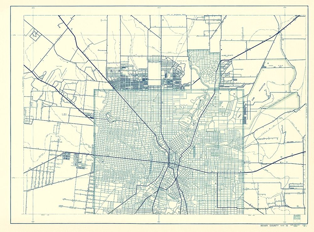 Bexar Texas Highway - Highway Dept 1936 art print by Highway Dept for $57.95 CAD