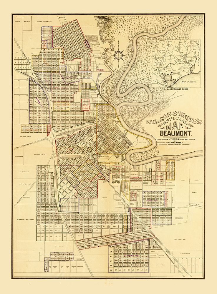 Beaumont Texas - White 1902 art print by White for $57.95 CAD