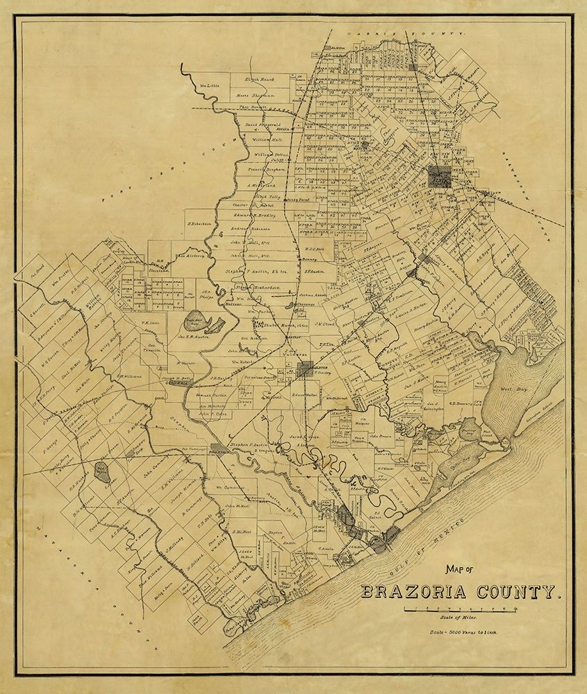 Brazoria County Texas - 1918 art print by Unknown for $57.95 CAD