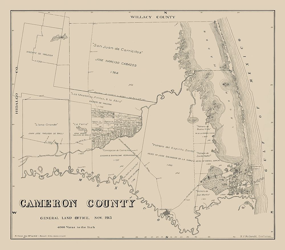 Cameron County Texas - Giles 1913 art print by Giles for $57.95 CAD