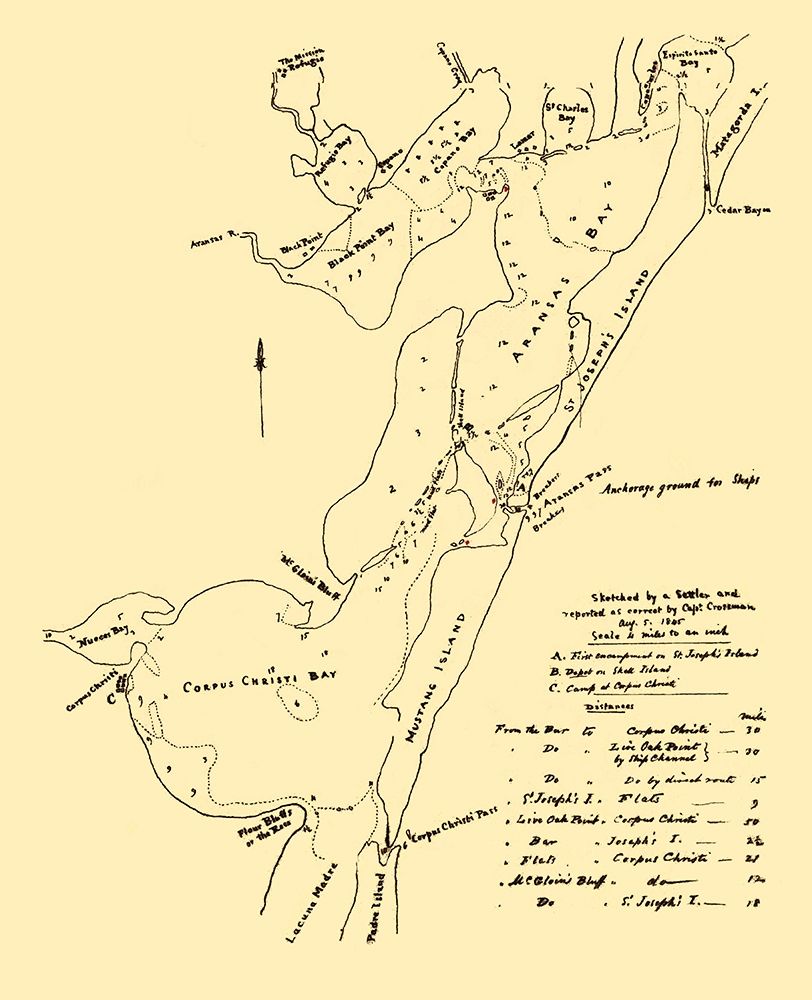 Corpus Christi Waterways - 1845 art print by Unknown for $57.95 CAD