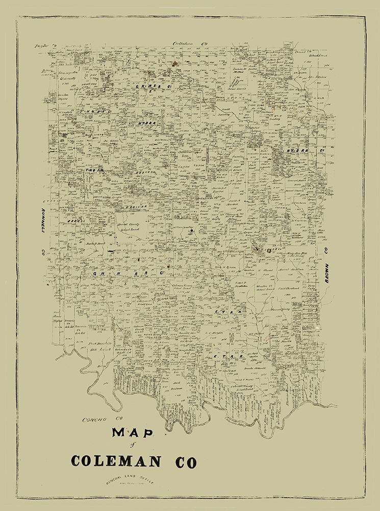 Coleman County Texas art print by Unknown for $57.95 CAD
