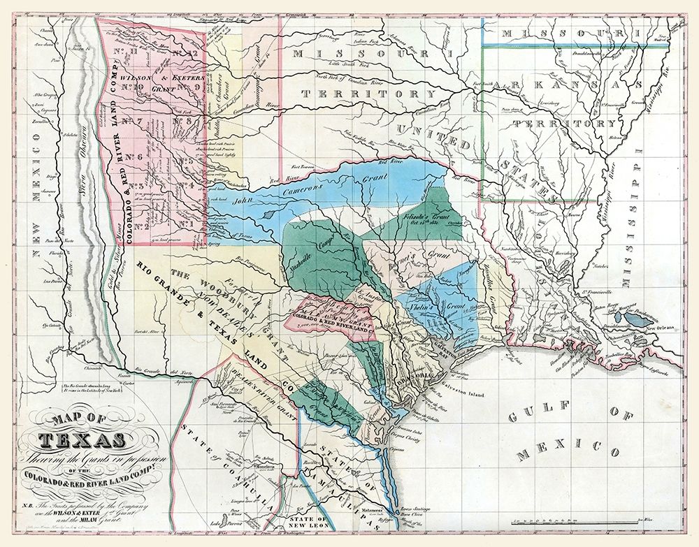 Texas - Colorado River - Konen Marche 1835 art print by Marche for $57.95 CAD