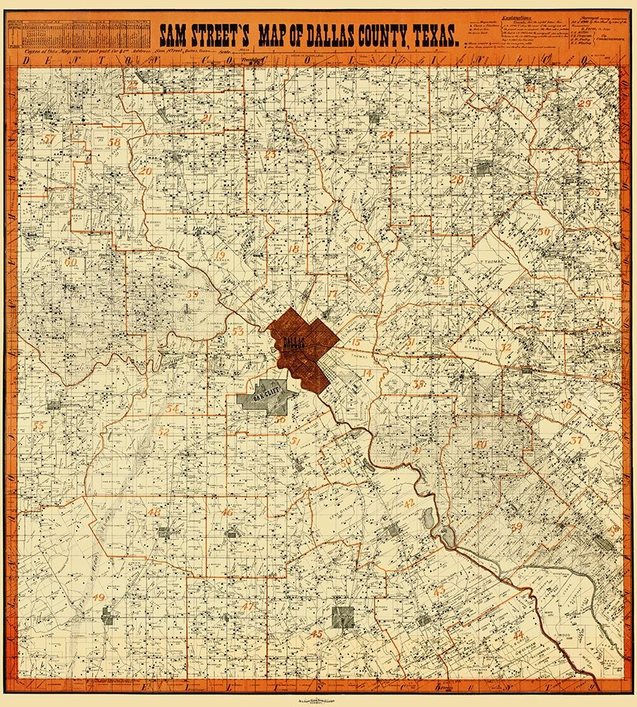 Dallas Texas Landowner - Street 1902 art print by Street for $57.95 CAD