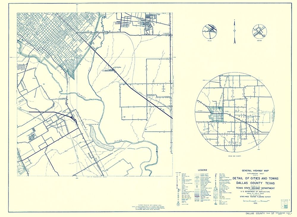 Dallas Texas Cities 4 of 4 - Highway Dept 1936 art print by Highway Dept for $57.95 CAD