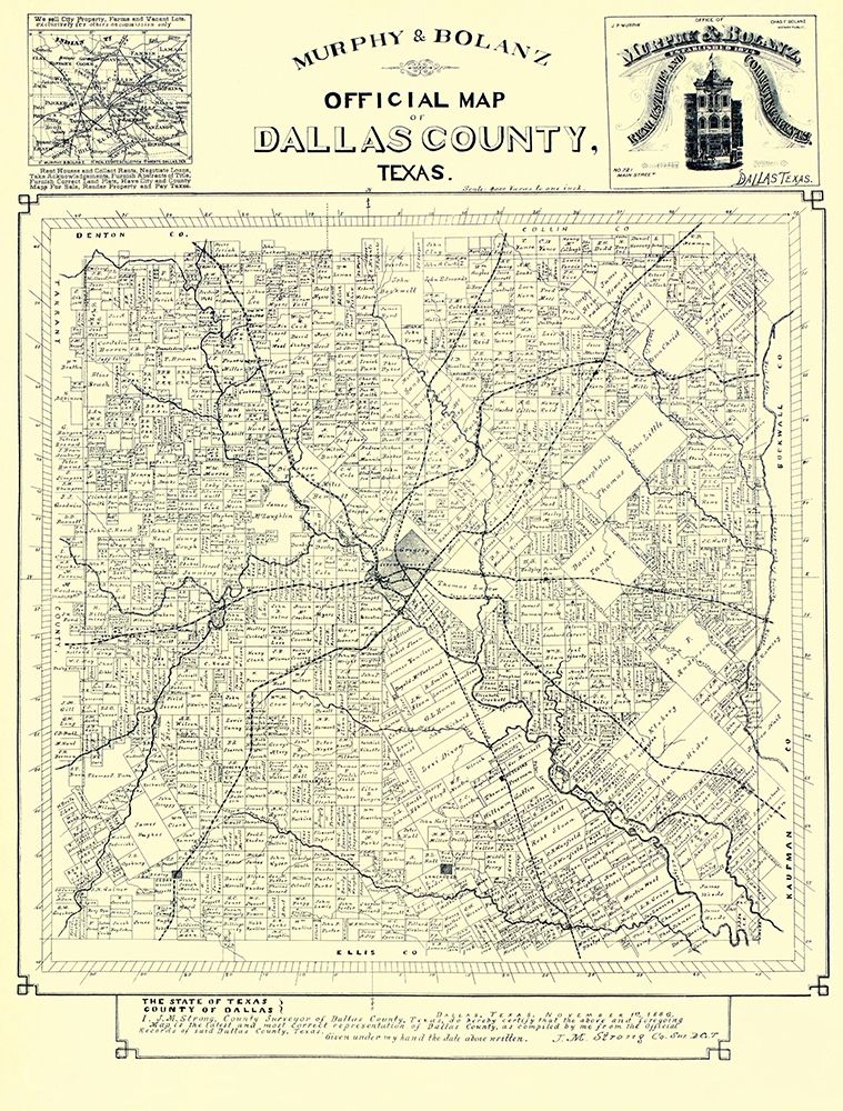 Dallas Texas Landowner - Murphy 1886 art print by Murphy for $57.95 CAD
