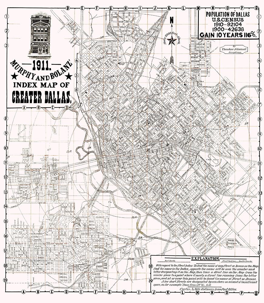 Dallas Texas - Murphy 1911 art print by Murphy for $57.95 CAD