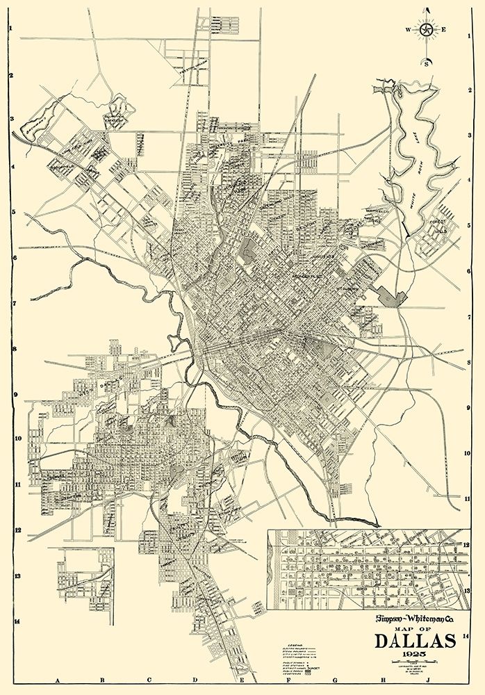 Dallas Texas - West 1925 art print by West for $57.95 CAD