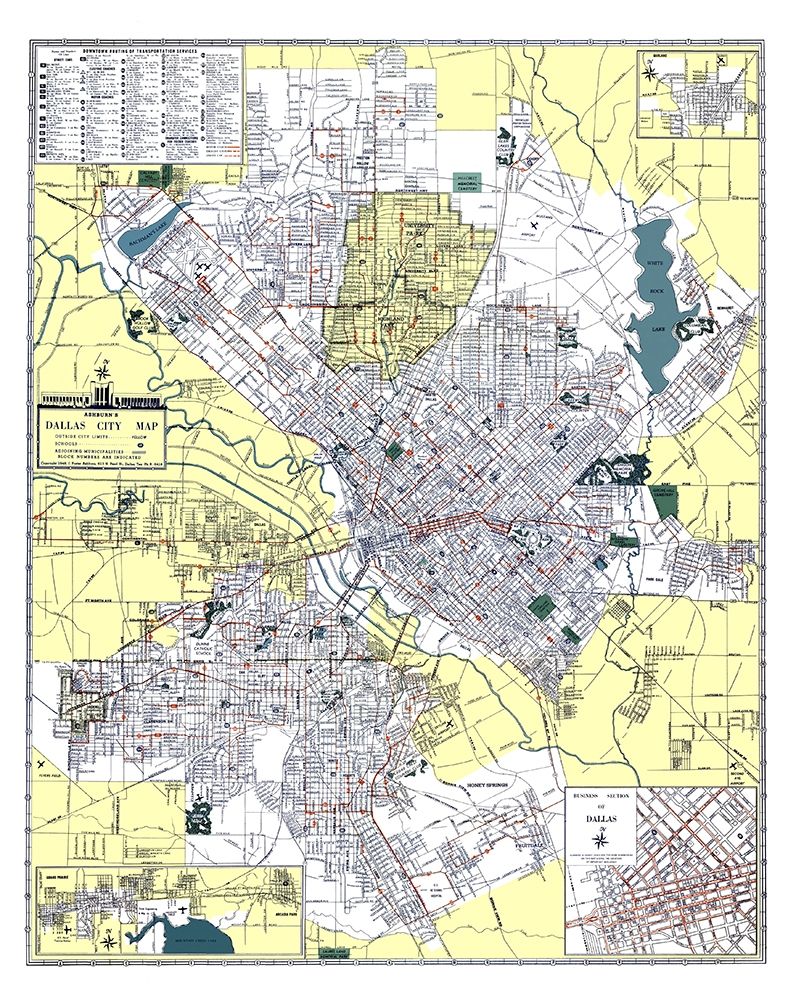 Dallas Texas - Ashburn 1948 art print by Ashburn for $57.95 CAD
