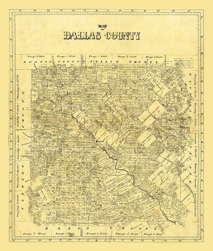 Dallas County Texas art print by Unknown for $57.95 CAD