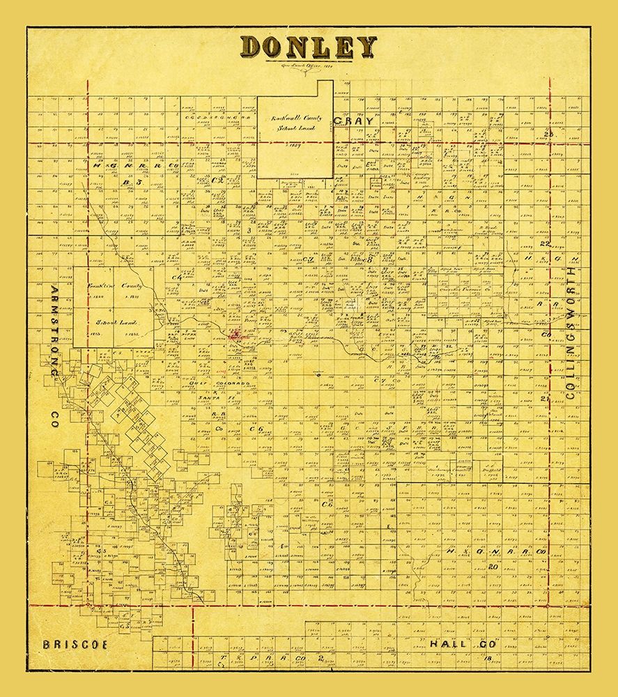 Donley County Texas - 1880 art print by Unknown for $57.95 CAD