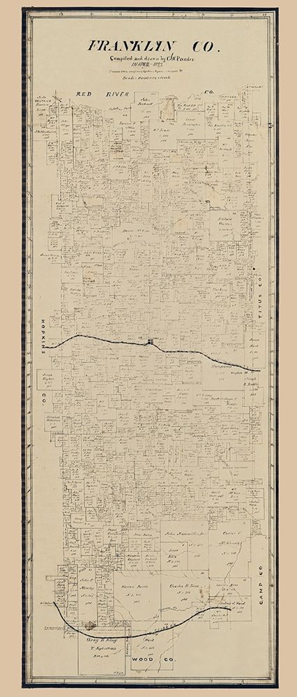 Franklin County Texas - Pressler 1897 art print by Pressler for $57.95 CAD