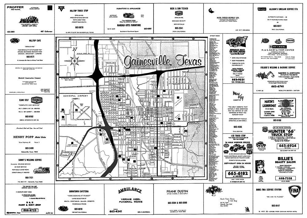 Gainesville Texas - Chamber Of Commerce 1967 art print by Chamber Of Commerce for $57.95 CAD