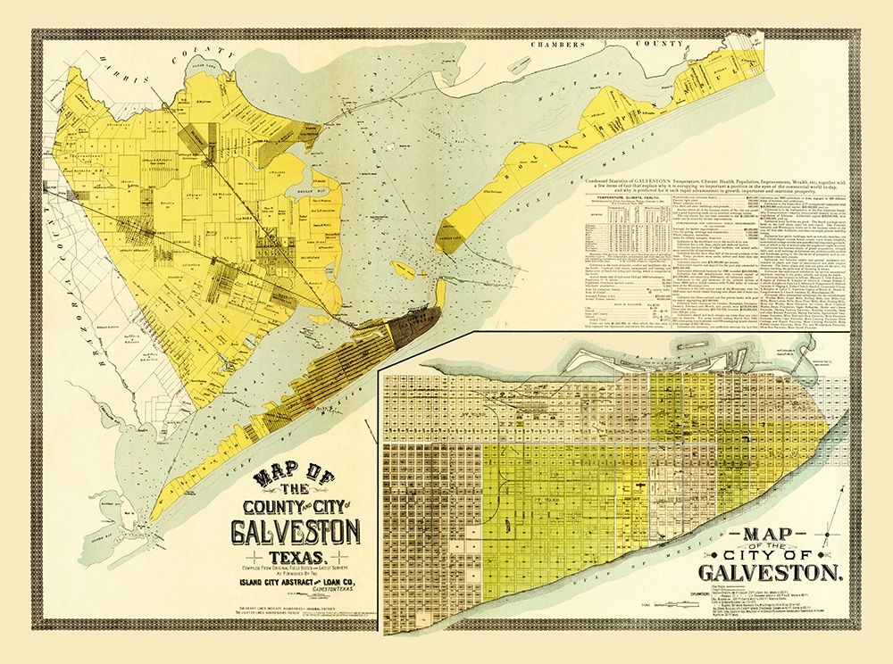 Galveston Texas -1891 art print by Unknown for $57.95 CAD