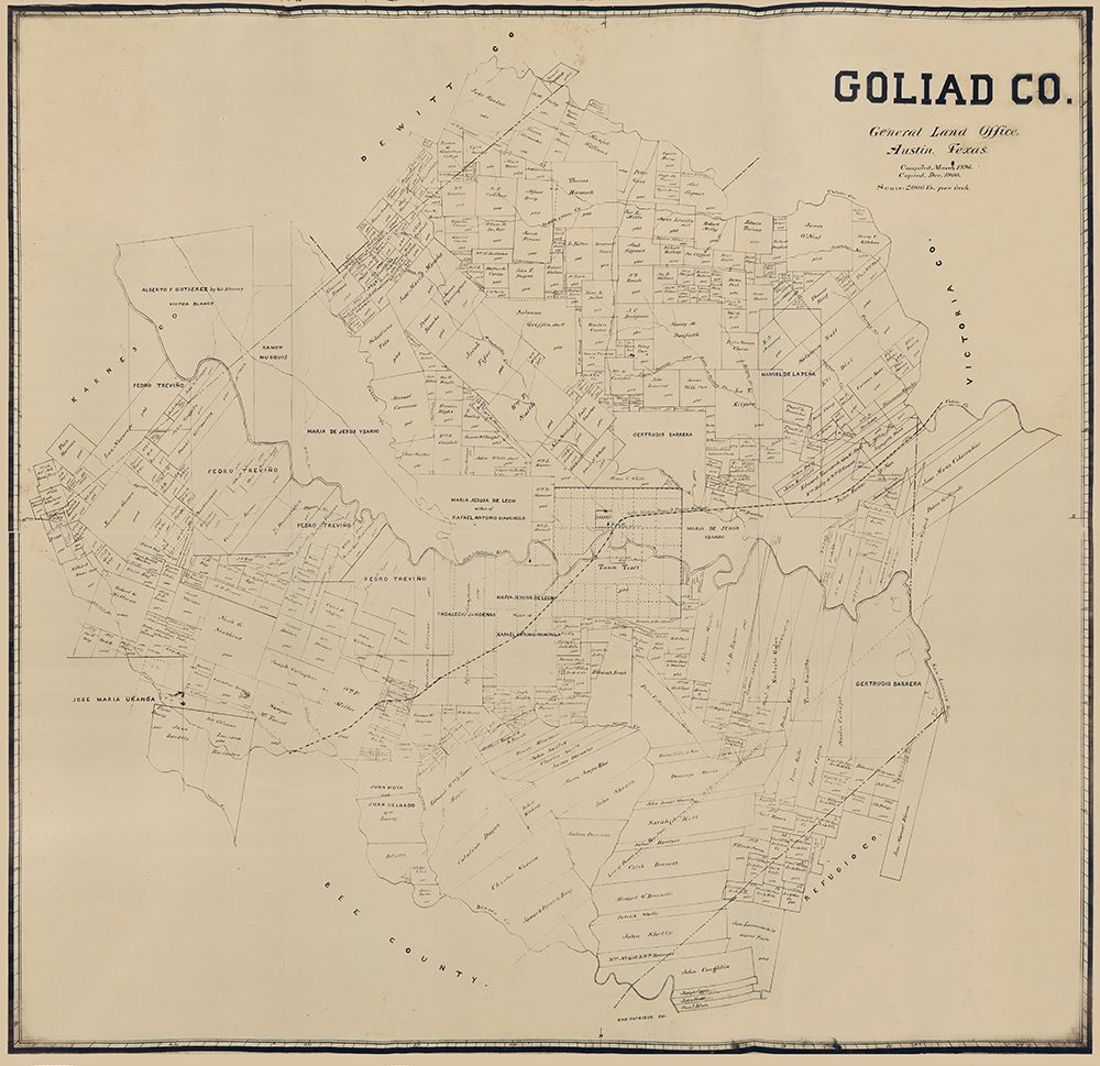 Goliad County Texas -1896 art print by Unknown for $57.95 CAD