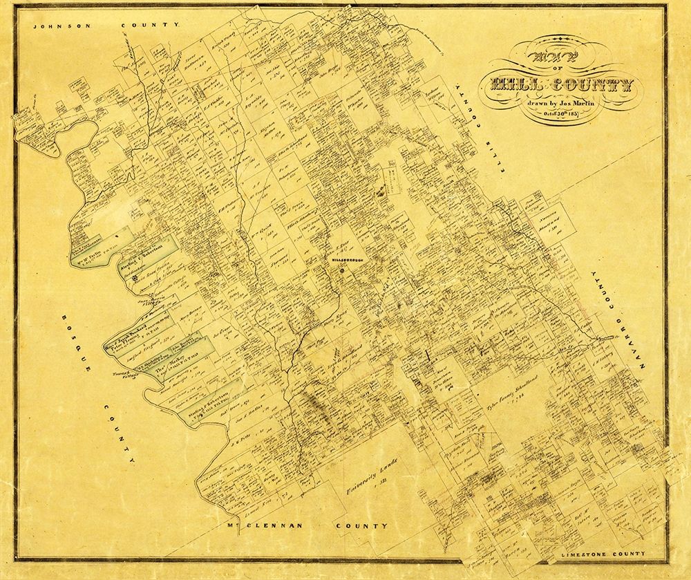 Hill County Texas - Martin 1857 art print by Martin for $57.95 CAD