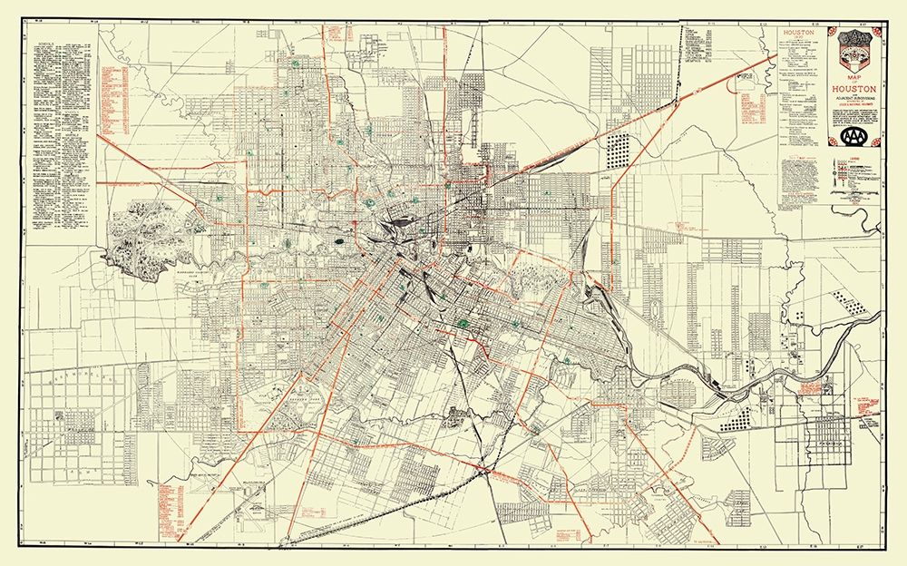 Houston Texas - Jones 1930 art print by Jones for $57.95 CAD