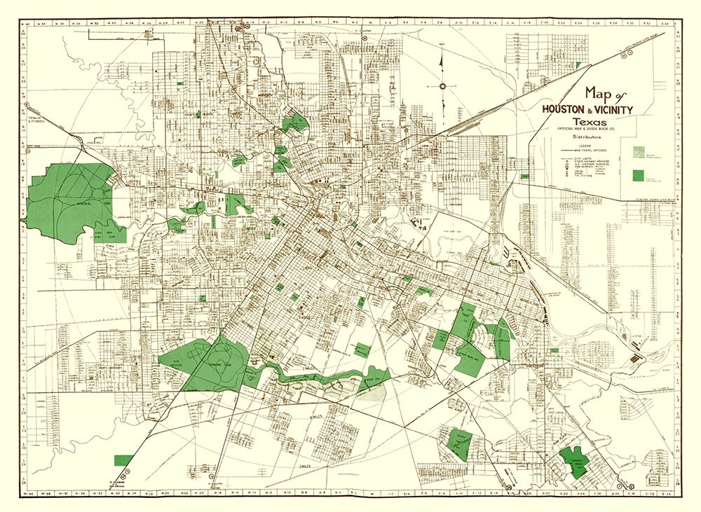 Houston Texas - Evans 1937 art print by Evans for $57.95 CAD