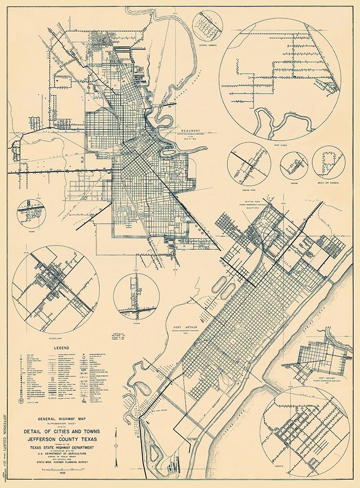 Jefferson Texas - Highway Dept 1936 art print by Highway Dept for $57.95 CAD