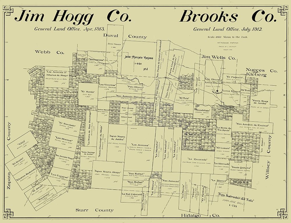 Jim Hogg and Brooks County Texas - McDonald 1912 art print by McDonald for $57.95 CAD