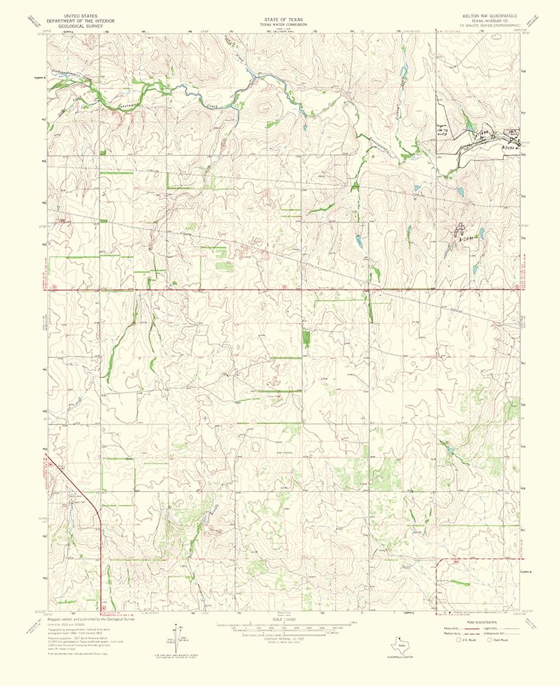 Kelton Northwest Texas Quad - USGS 1965 art print by USGS for $57.95 CAD