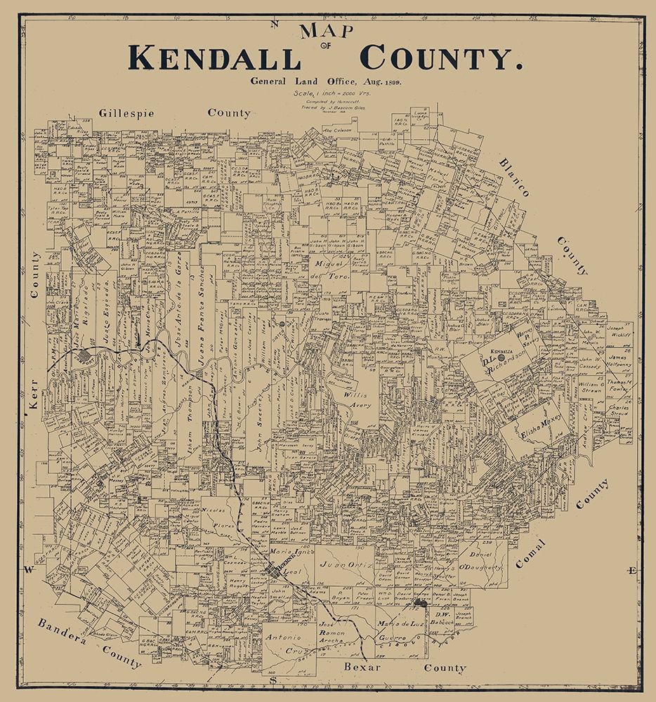Kendall County Texas - Giles 1899 art print by Giles for $57.95 CAD