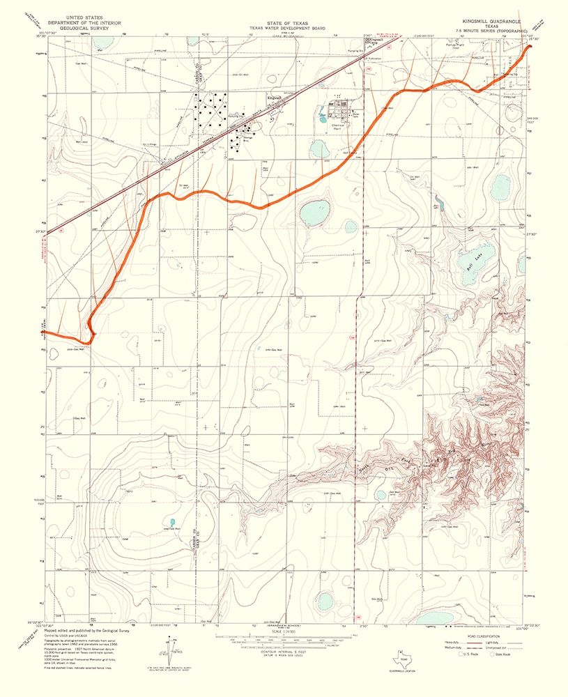 Kingsmill Texas Quad - USGS 1967 art print by USGS for $57.95 CAD