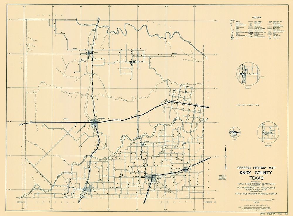 Knox Texas Highway - Highway Dept 1936 art print by Highway Dept for $57.95 CAD