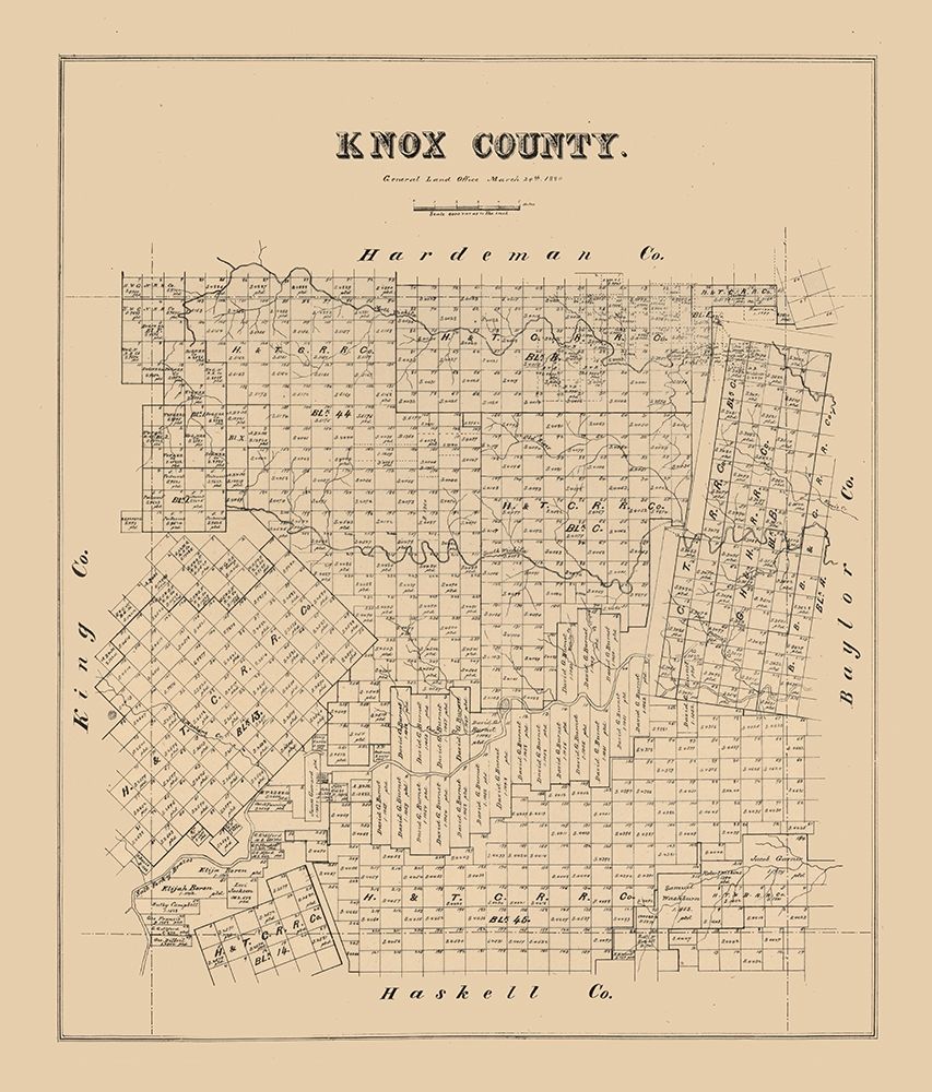 Knox County Texas -1880 art print by Unknown for $57.95 CAD