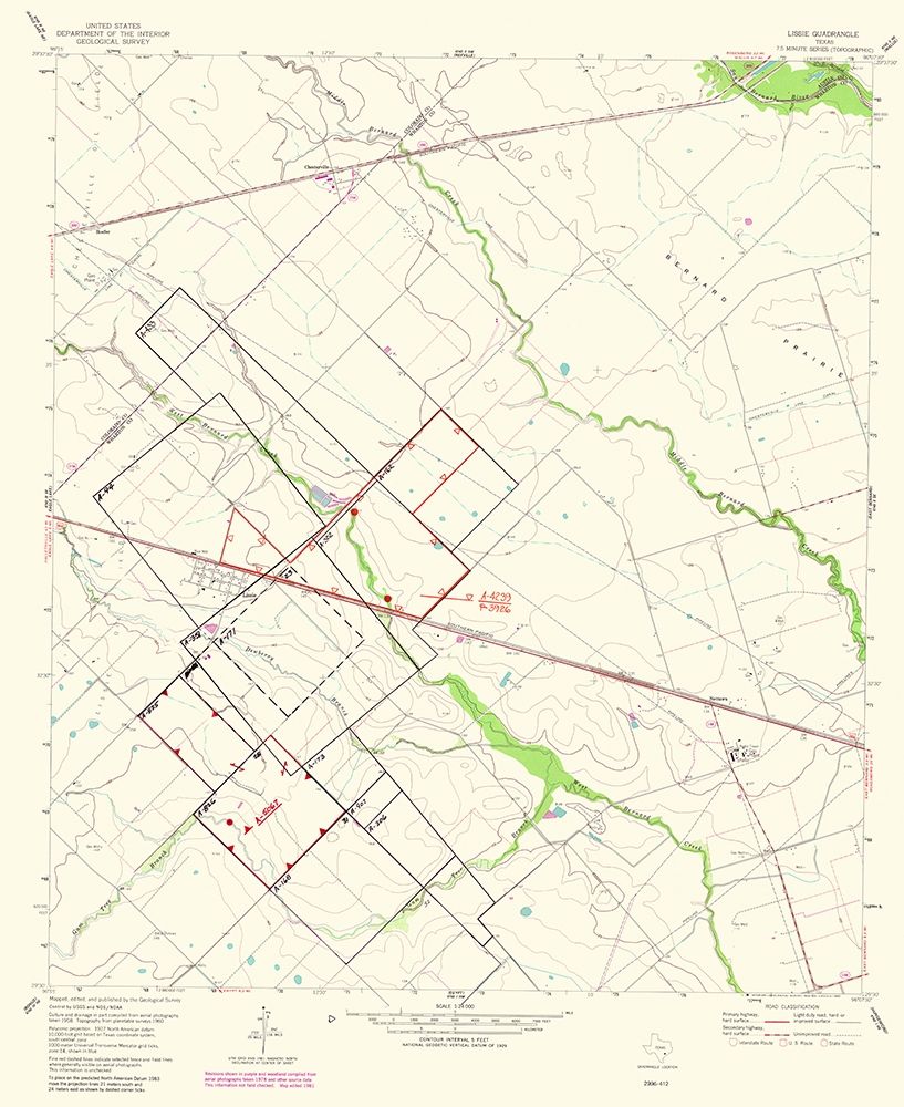 Lissie Texas Quad - USGS 1983 art print by USGS for $57.95 CAD