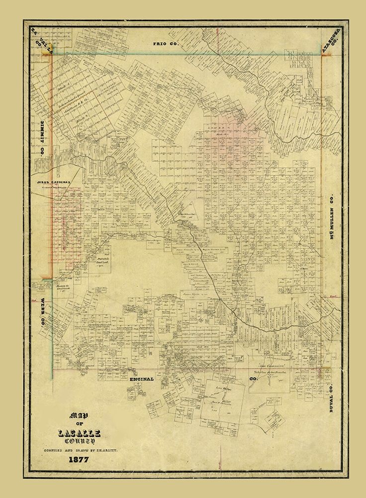 La Salle County Texas - Arlitt 1877 art print by Arlitt for $57.95 CAD