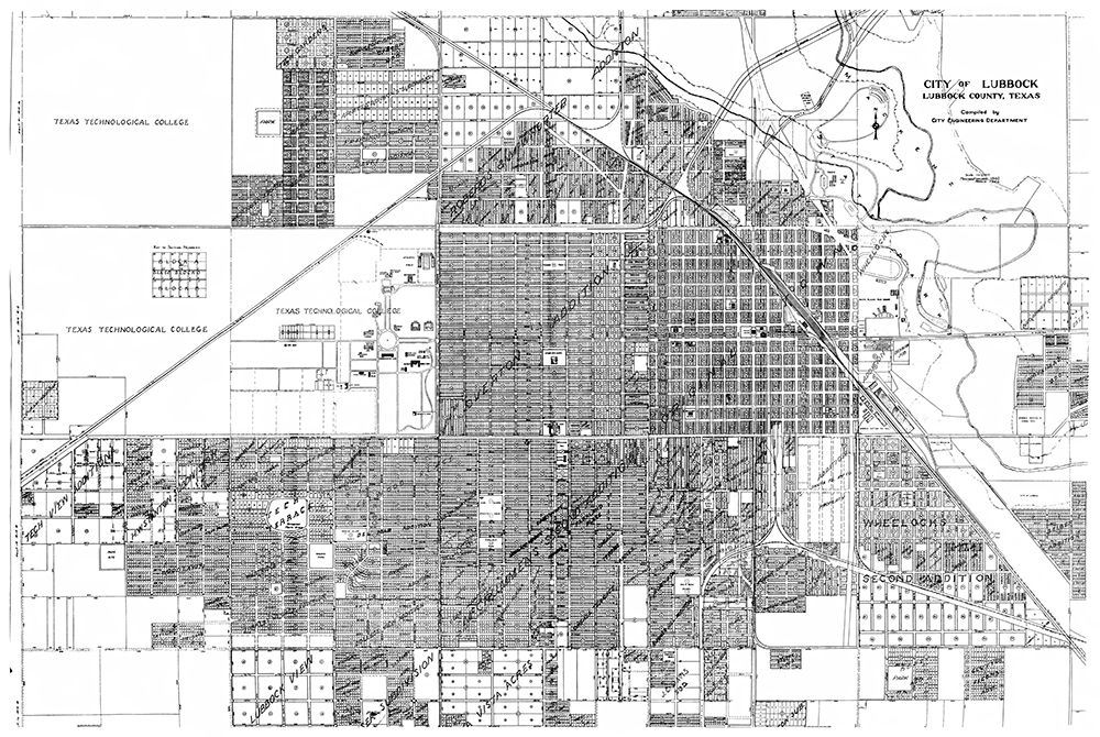 Lubbock Texas - City Engineering Dept 1946 art print by City Engineering Dept for $57.95 CAD