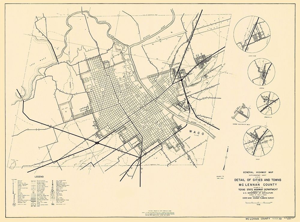 Mclennan Texas Highway - Highway Dept 1936 art print by Highway Dept for $57.95 CAD
