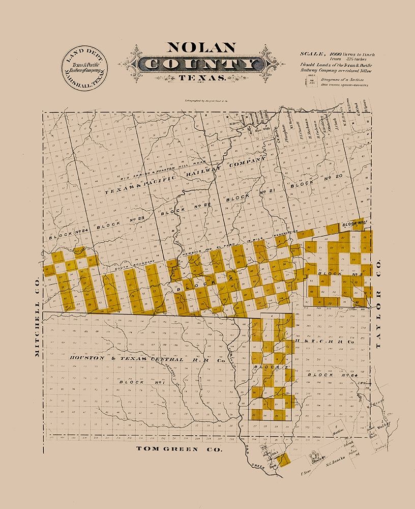 Nolan County Texas - Gast 1870 art print by Gast for $57.95 CAD
