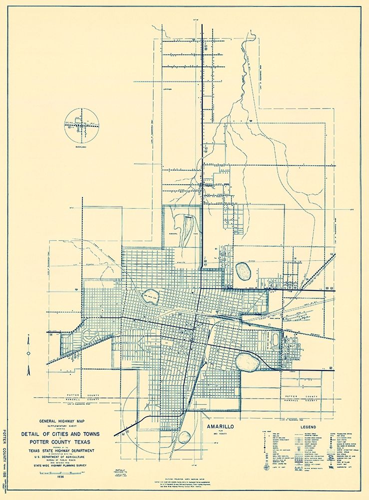 Potter Texas Highway - Highway Dept 1936 art print by Highway Dept for $57.95 CAD