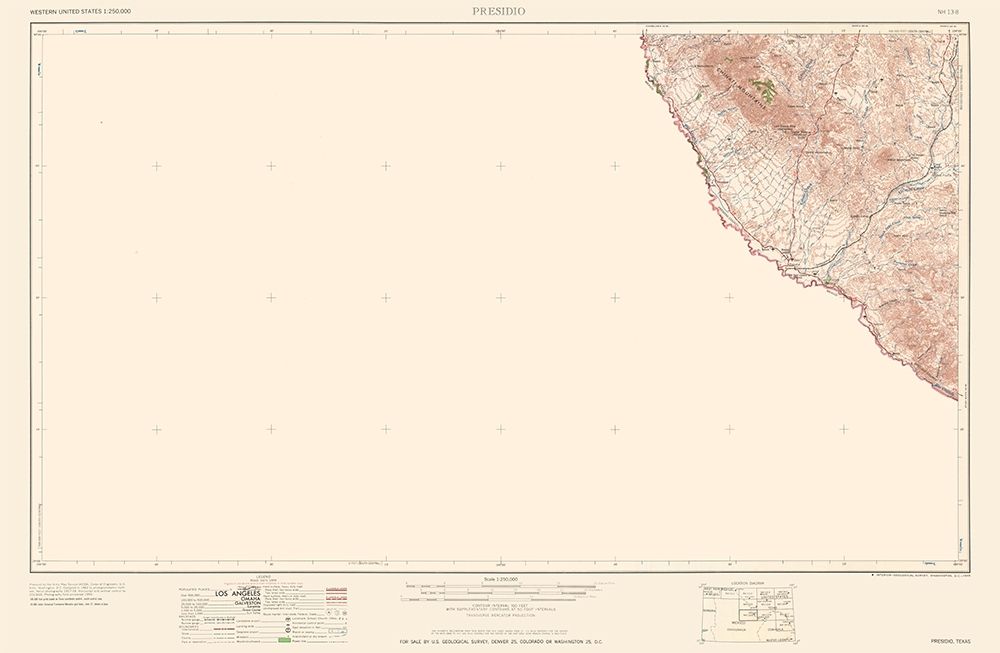 Presidio Texas Quad - USGS 1959 art print by USGS for $57.95 CAD