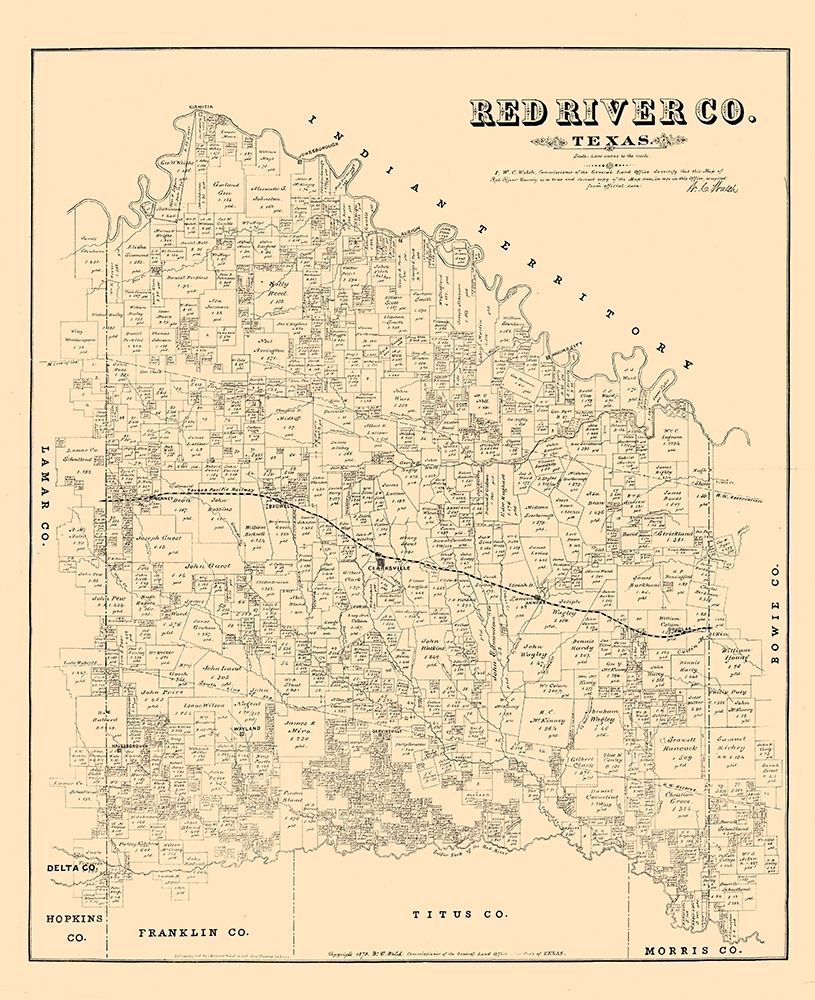 Red River County - Walsh 1879 art print by Walsh for $57.95 CAD