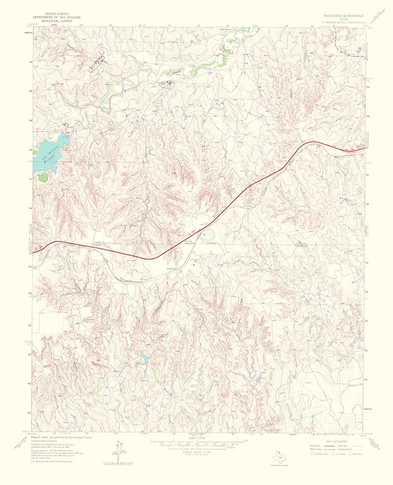 Rockledge Texas Quad - USGS 1967 art print by USGS for $57.95 CAD