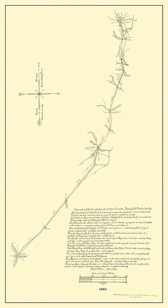 San Antonio To Laredo - 1865 art print by Roessler for $57.95 CAD