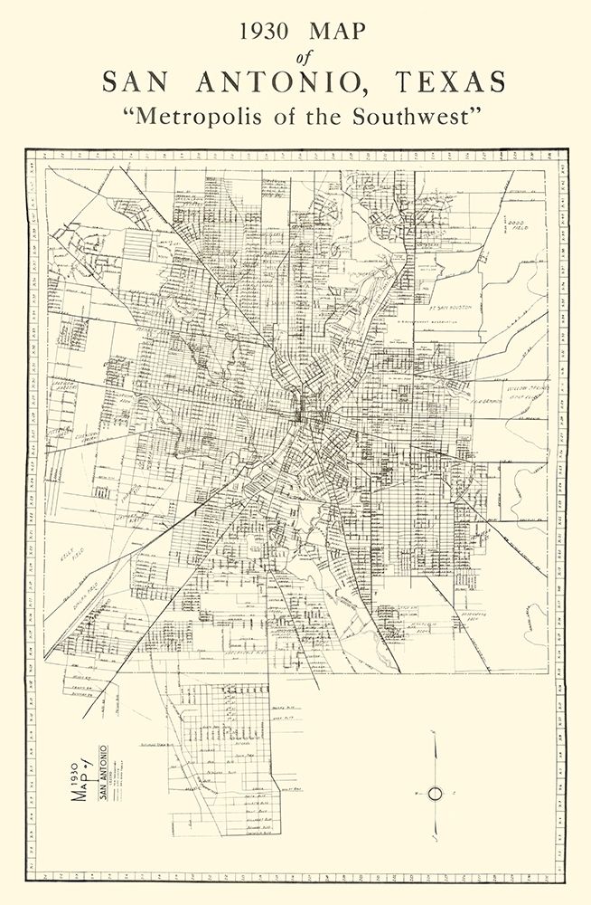 San Antonio Texas - National 1930 art print by National for $57.95 CAD