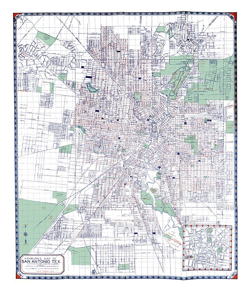 San Antonio Texas - Ashburn 1940 art print by Ashburn for $57.95 CAD