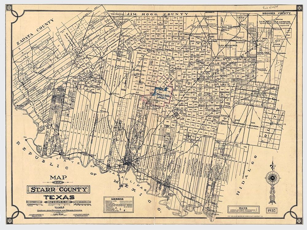 Starr County Texas - May 1935 art print by May for $57.95 CAD