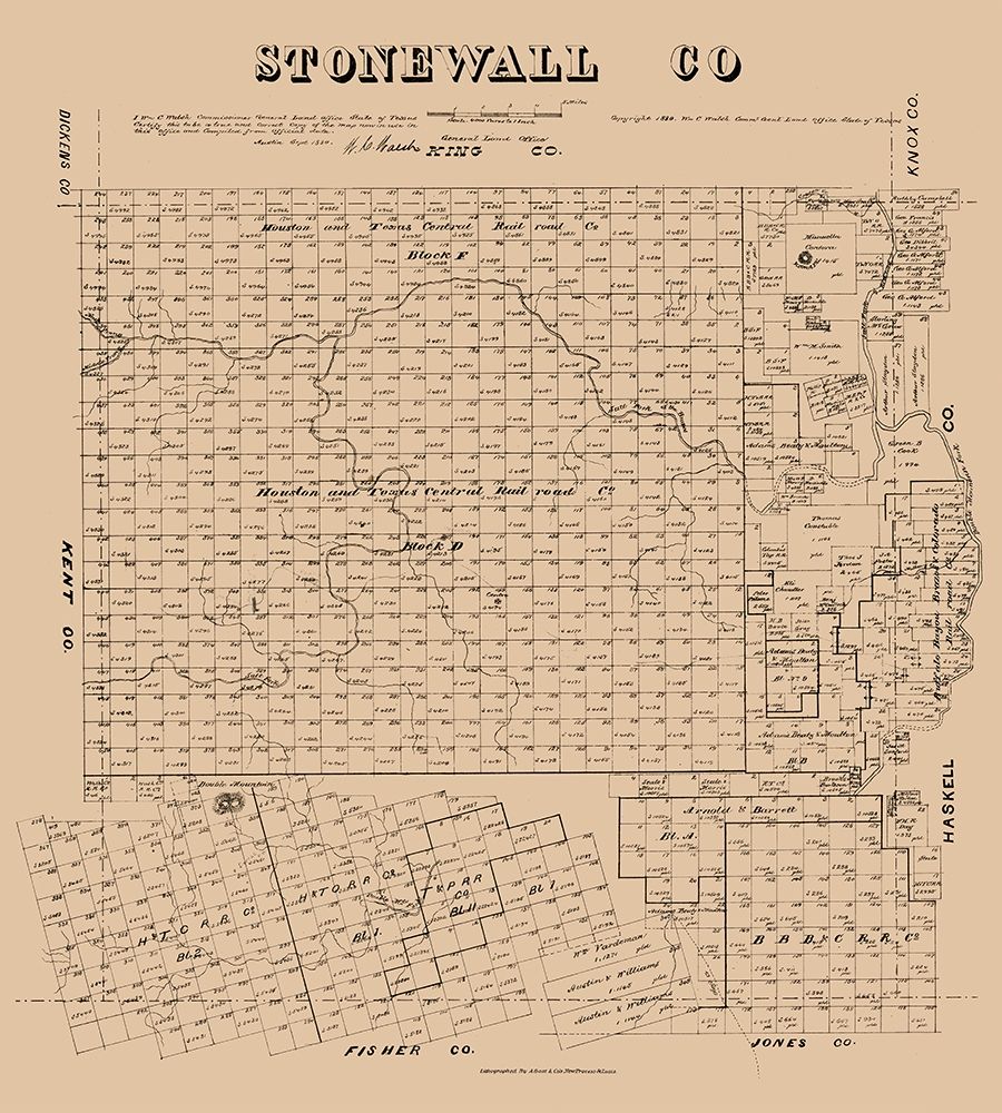 Stonewall County Texas - Walsh 1880 art print by Walsh for $57.95 CAD