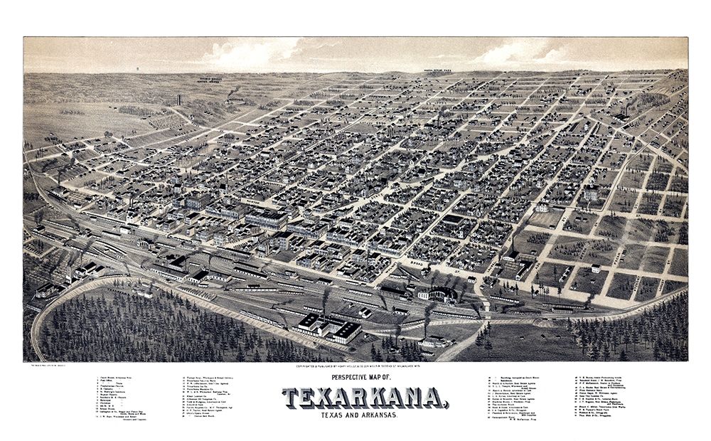 Texarkana Texas - Wellge 1888 art print by Wellge for $57.95 CAD